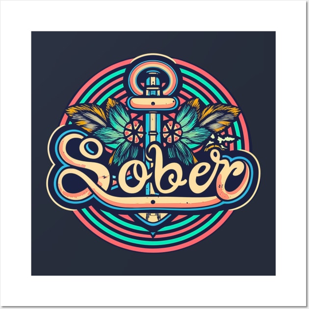 Sober Old School Tattoo Anchor Wall Art by SOS@ddicted